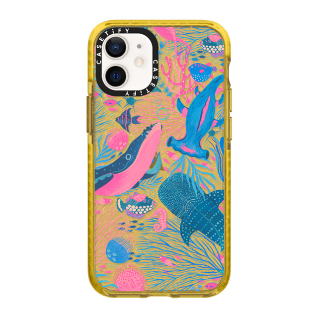 Grace Andersson x CASETiFY iPhone 12 mini ケース Yellow (Glitter) インパクトケース Under the Sea by Grace Andersson