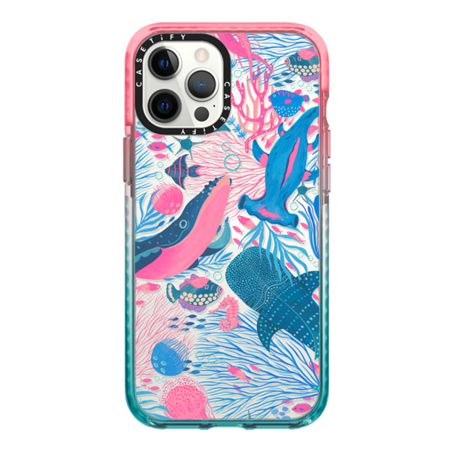 Grace Andersson x CASETiFY iPhone 12 Pro Max ケース Pink/Blue インパクトケース Under the Sea by Grace Andersson