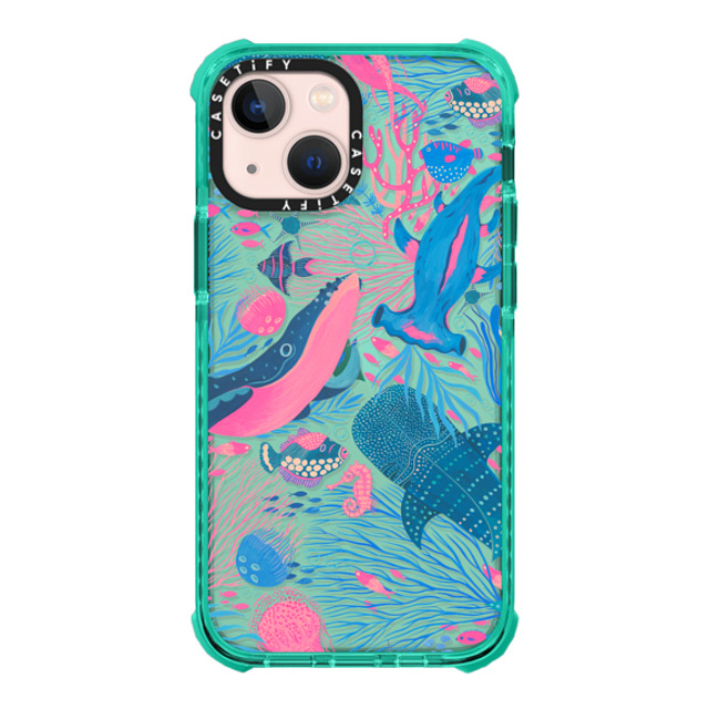 Grace Andersson x CASETiFY iPhone 13 Mini ケース ティール ウルトラインパクトケース Under the Sea by Grace Andersson