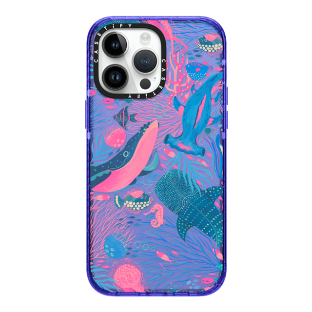 Grace Andersson x CASETiFY iPhone 14 Pro Max Case Peri Purple Impact Case Under the Sea by Grace Andersson Grace Andersson x CASETiFY iPhone 14 Pro Max Case Peri Purple Impact Case Under the Sea by Grace Andersson