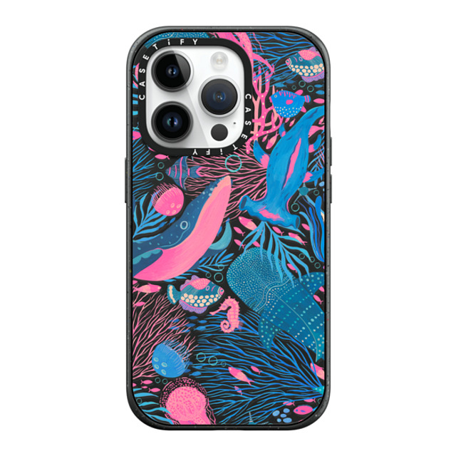 Grace Andersson x CASETiFY iPhone 14 Pro ケース マットブラック インパクトケース MagSafe対応 Under the Sea by Grace Andersson