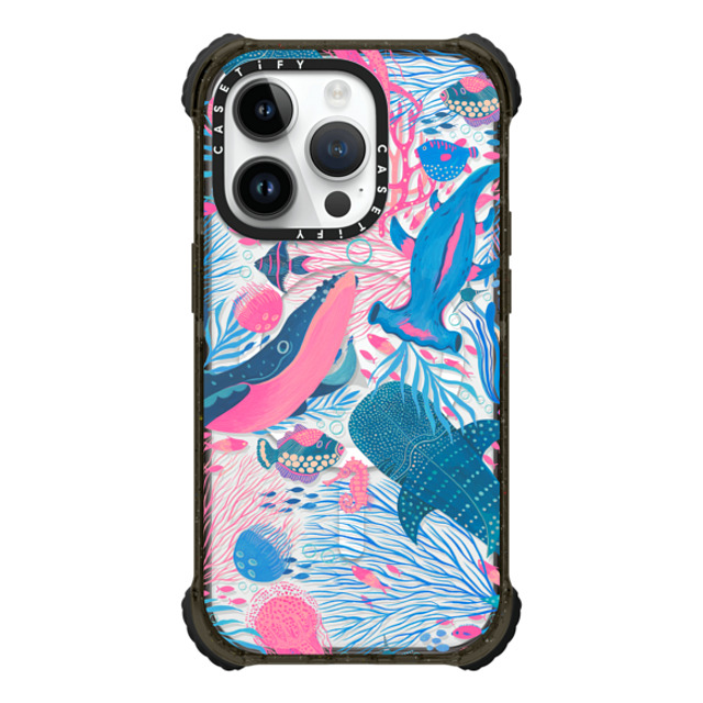 Grace Andersson x CASETiFY iPhone 14 Pro ケース ブラック ウルトラ インパクトケース MagSafe 対応 Under the Sea by Grace Andersson