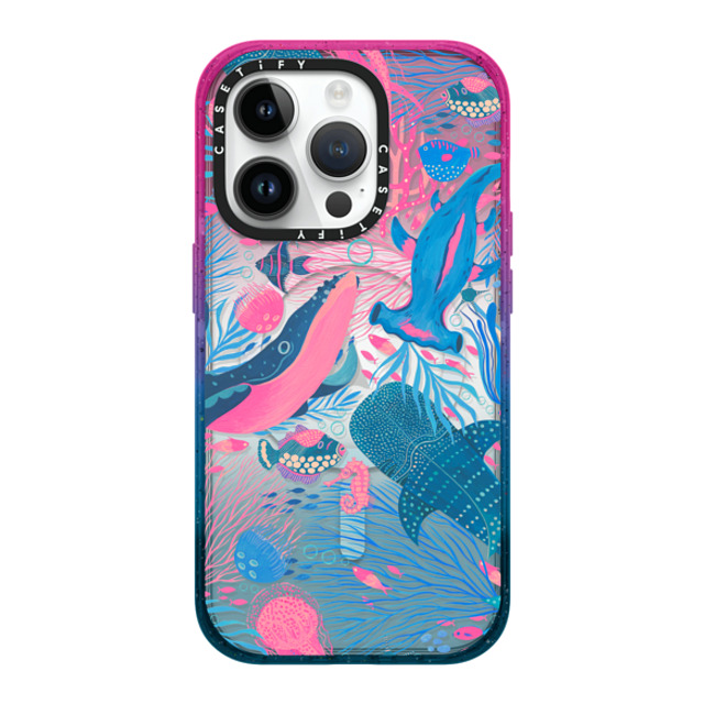 Grace Andersson x CASETiFY iPhone 14 Pro Case Cotton Candy Impact Case MagSafe Compatible Under the Sea by Grace Andersson Grace Andersson x CASETiFY iPhone 14 Pro Case Cotton Candy Impact Case MagSafe Compatible Under the Sea by Grace Andersson