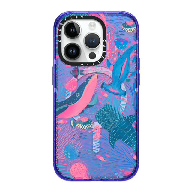 Grace Andersson x CASETiFY iPhone 14 Pro Case Peri Purple Impact Case MagSafe Compatible Under the Sea by Grace Andersson Grace Andersson x CASETiFY iPhone 14 Pro Case Peri Purple Impact Case MagSafe Compatible Under the Sea by Grace Andersson