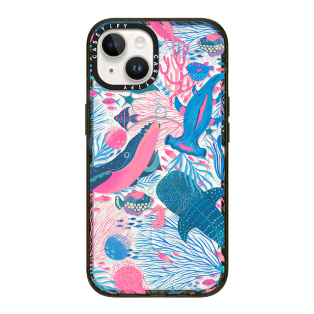 Grace Andersson x CASETiFY iPhone 14 Case Glossy Black Impact Case MagSafe Compatible Under the Sea by Grace Andersson Grace Andersson x CASETiFY iPhone 14 Case Glossy Black Impact Case MagSafe Compatible Under the Sea by Grace Andersson
