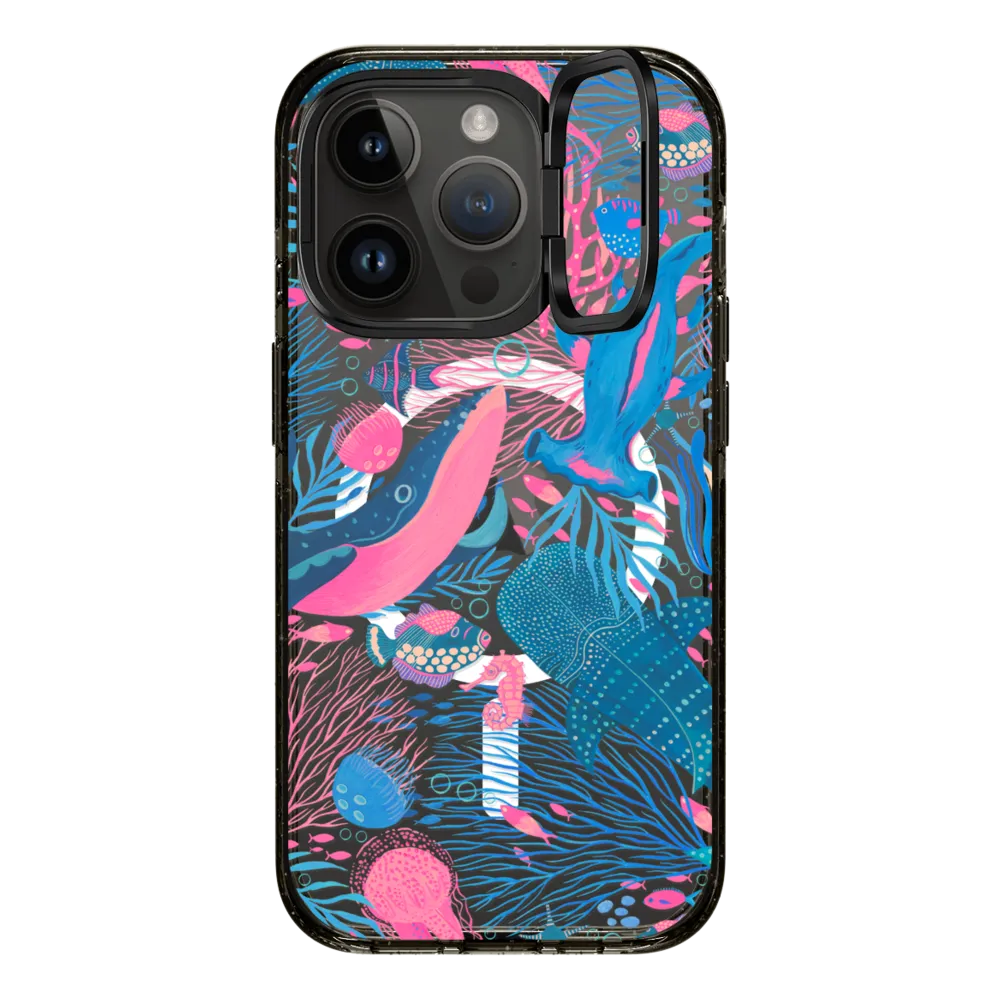 Impact Ring Stand iPhone 14 Pro Case MagSafe Compatible - Under the Sea by Grace Andersson