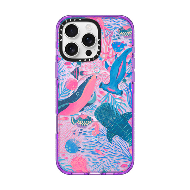 Grace Andersson x CASETiFY iPhone 16 Pro Max ケース パープル インパクトケース MagSafe対応 Under the Sea by Grace Andersson
