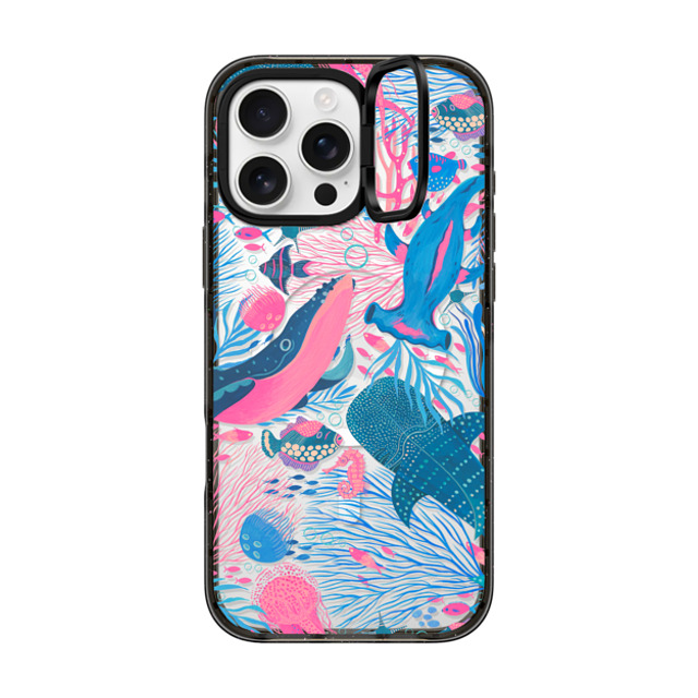 Grace Andersson x CASETiFY iPhone 16 Pro Max ケース ブラック インパクトリングスタンドケース MagSafe対応 Under the Sea by Grace Andersson