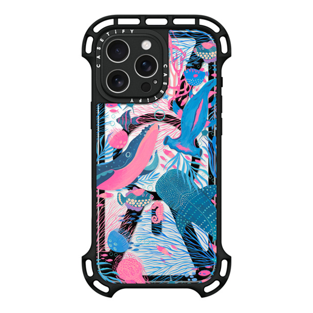 Grace Andersson x CASETiFY iPhone 16 Pro Max ケース ブラック ウルトラ バウンスケース MagSafe対応 Under the Sea by Grace Andersson