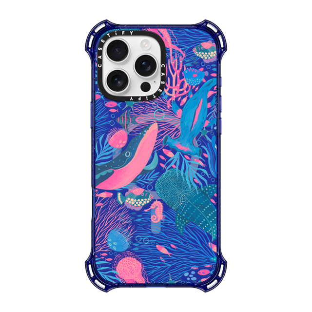 Grace Andersson x CASETiFY iPhone 16 Pro Max ケース コバルトブルー バウンスケース Under the Sea by Grace Andersson