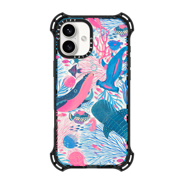 Grace Andersson x CASETiFY iPhone 16 Plus ケース ブラック バウンスケース Under the Sea by Grace Andersson