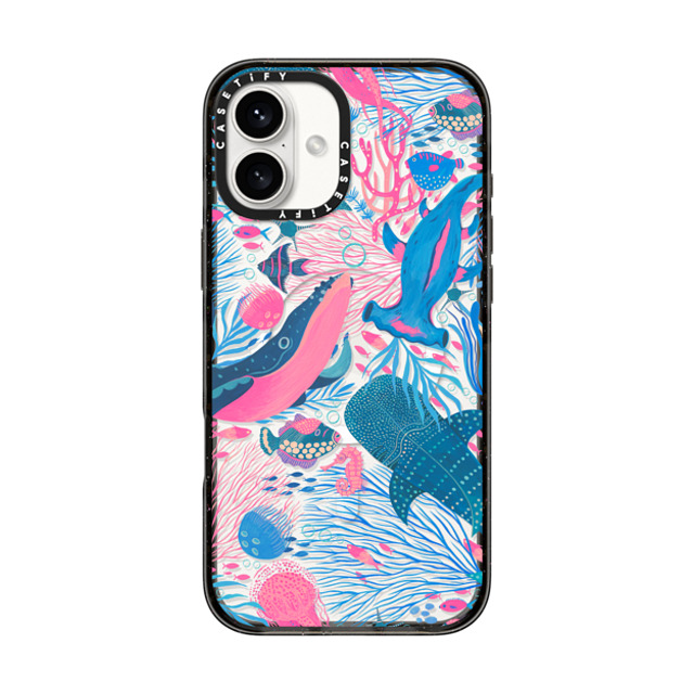 Grace Andersson x CASETiFY iPhone 16 Plus ケース ブラック インパクトケース MagSafe対応 Under the Sea by Grace Andersson