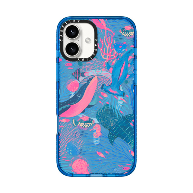 Grace Andersson x CASETiFY iPhone 16 Plus ケース スカイブルー インパクトケース MagSafe対応 Under the Sea by Grace Andersson