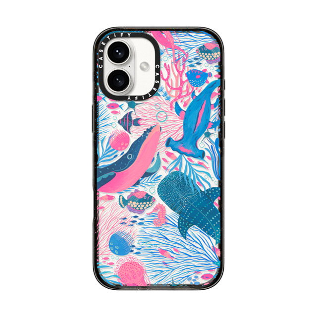 Grace Andersson x CASETiFY iPhone 16 Plus ケース ブラック インパクトケース Under the Sea by Grace Andersson Grace Andersson x CASETiFY iPhone 16 Plus ケース ブラック インパクトケース Under the Sea by Grace Andersson