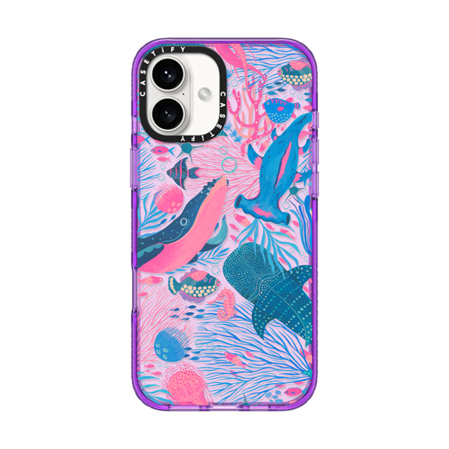 Grace Andersson x CASETiFY iPhone 16 Plus ケース Summer,Ocean パープル インパクトケース Under the Sea by Grace Andersson Mother's Day Grace Andersson x CASETiFY iPhone 16 Plus ケース Summer,Ocean パープル インパクトケース Under the Sea by Grace Andersson Mother's Day