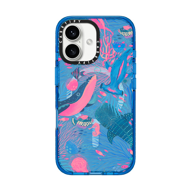 Grace Andersson x CASETiFY iPhone 16 ケース スカイブルー インパクトケース MagSafe対応 Under the Sea by Grace Andersson