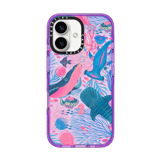Grace Andersson x CASETiFY iPhone 16 ケース Summer,Ocean パープル インパクトケース Under the Sea by Grace Andersson Mother's Day Grace Andersson x CASETiFY iPhone 16 ケース Summer,Ocean パープル インパクトケース Under the Sea by Grace Andersson Mother's Day