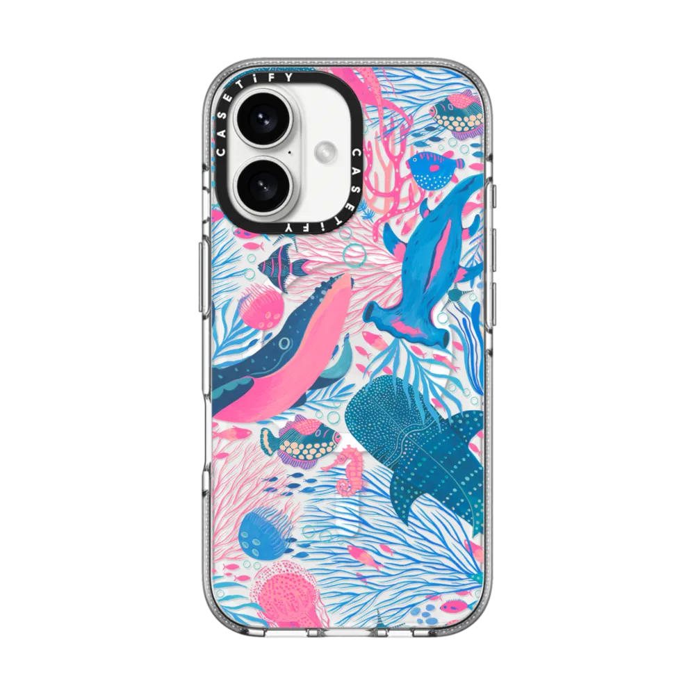 Clear iPhone 16 Case MagSafe Compatible - Under the Sea by Grace Andersson