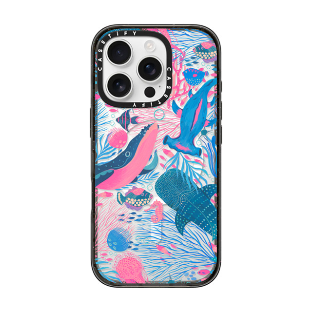 Grace Andersson x CASETiFY iPhone 16 Pro ケース ブラック インパクトケース MagSafe対応 Under the Sea by Grace Andersson