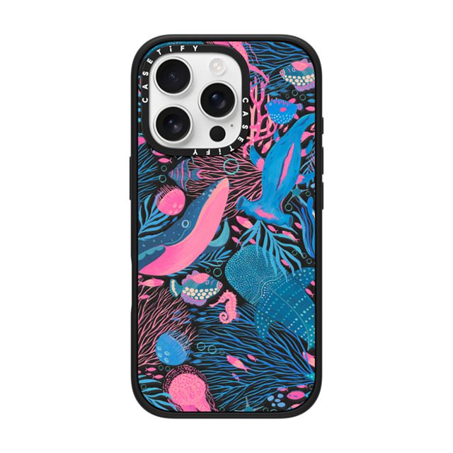 Grace Andersson x CASETiFY iPhone 16 Pro ケース マットブラック インパクトケース MagSafe対応 Under the Sea by Grace Andersson