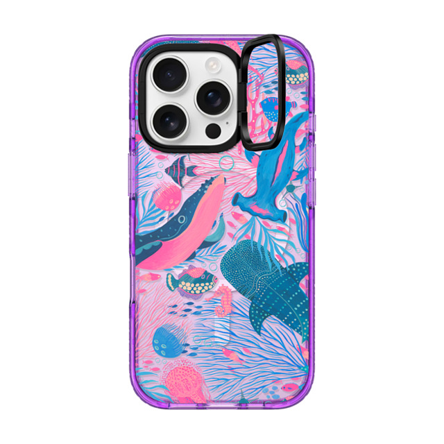 Grace Andersson x CASETiFY iPhone 16 Pro Case Summer,Ocean パープル インパクトリングスタンドケース MagSafe対応 Under the Sea by Grace Andersson Mother's Day Grace Andersson x CASETiFY iPhone 16 Pro Case Summer,Ocean パープル インパクトリングスタンドケース MagSafe対応 Under the Sea by Grace Andersson Mother's Day