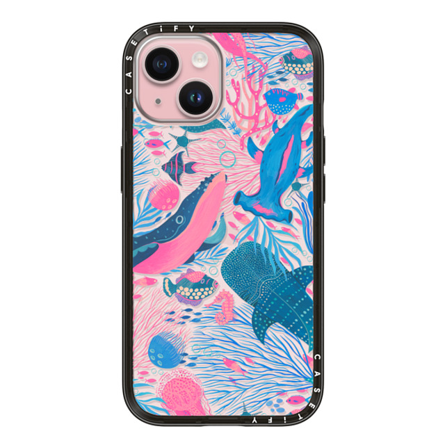 Grace Andersson x CASETiFY iPhone 15 ケース Summer,Ocean ブラック インパクトライトケース Under the Sea by Grace Andersson Mother's Day Grace Andersson x CASETiFY iPhone 15 ケース Summer,Ocean ブラック インパクトライトケース Under the Sea by Grace Andersson Mother's Day