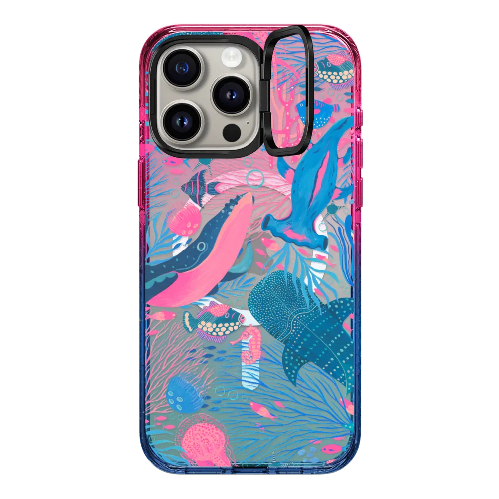 Impact Ring Stand iPhone 15 Pro Max Case MagSafe Compatible - Under the Sea by Grace Andersson
