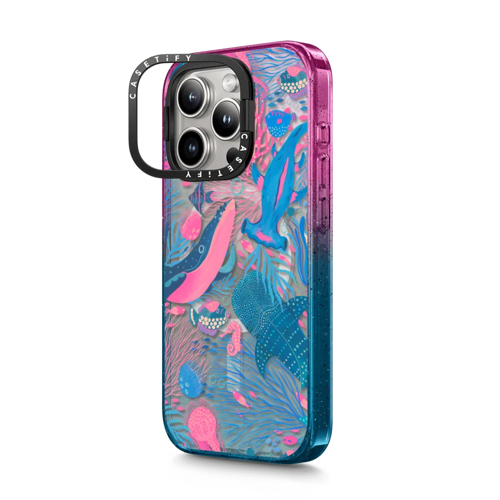 Impact Ring Stand iPhone 15 Pro Max Case MagSafe Compatible - Under the Sea by Grace Andersson