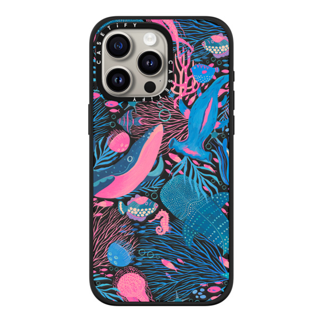 Grace Andersson x CASETiFY iPhone 15 Pro Max ケース マットブラック インパクトケース MagSafe対応 Under the Sea by Grace Andersson