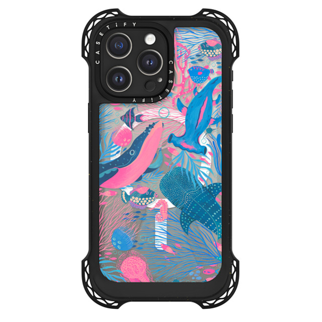 Grace Andersson x CASETiFY iPhone 15 Pro Max ケース ブラック ウルトラ バウンスケース MagSafe対応 Under the Sea by Grace Andersson