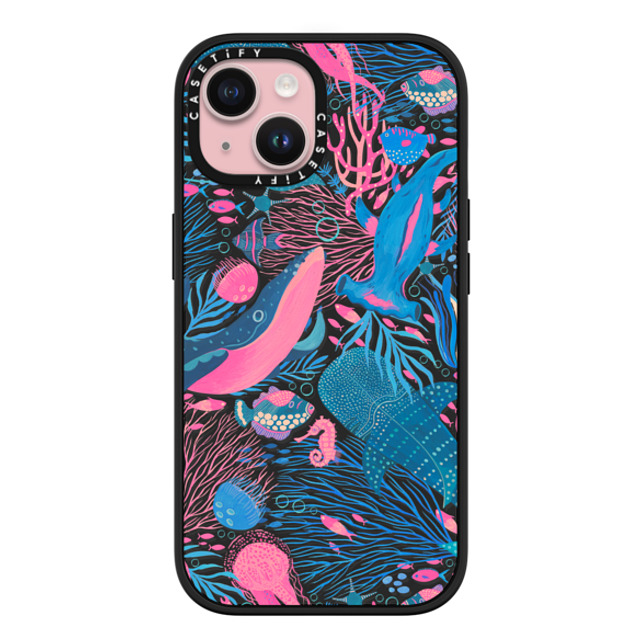 Grace Andersson x CASETiFY iPhone 15 ケース マットブラック インパクトケース MagSafe対応 Under the Sea by Grace Andersson