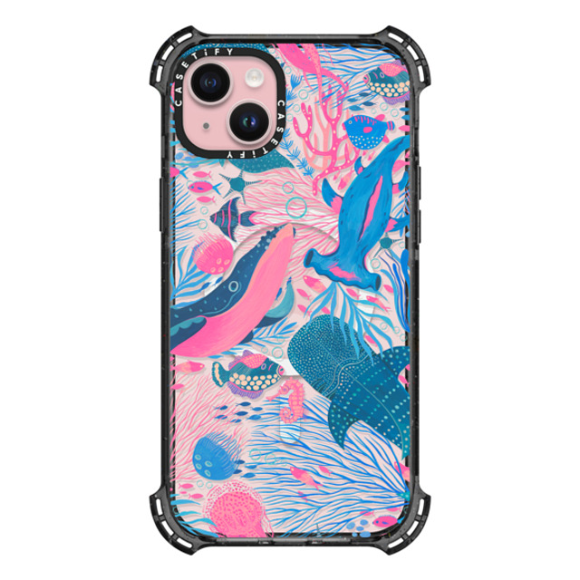 Grace Andersson x CASETiFY iPhone 15 Plus ケース ブラック バウンスケース Under the Sea by Grace Andersson