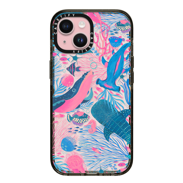 Grace Andersson x CASETiFY iPhone 15 ケース ブラック インパクトケース Under the Sea by Grace Andersson