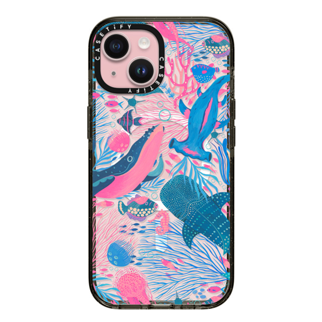 Grace Andersson x CASETiFY iPhone 15 ケース ブラック インパクトケース MagSafe対応 Under the Sea by Grace Andersson