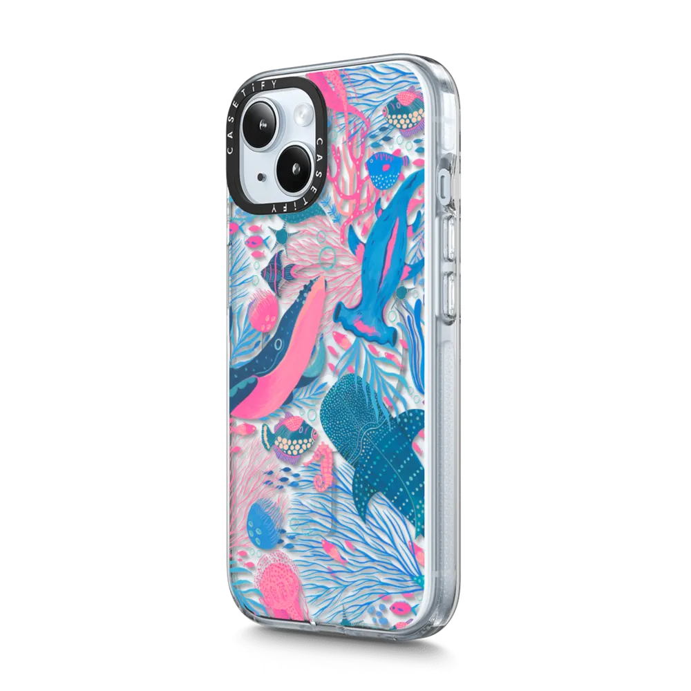 Clear iPhone 15 Plus Case MagSafe Compatible - Under the Sea by Grace Andersson