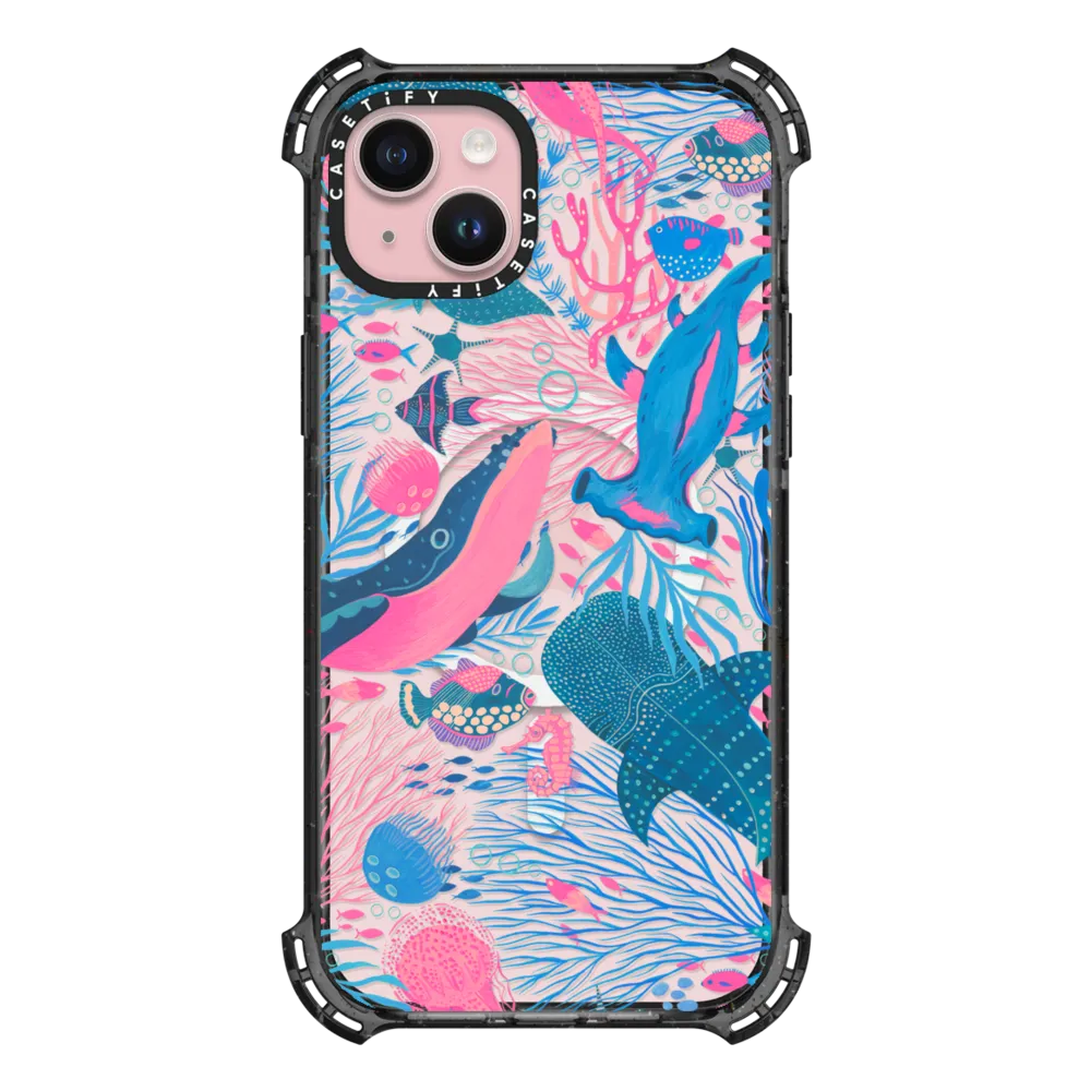 Bounce iPhone 15 Plus Case MagSafe Compatible - Under the Sea by Grace Andersson
