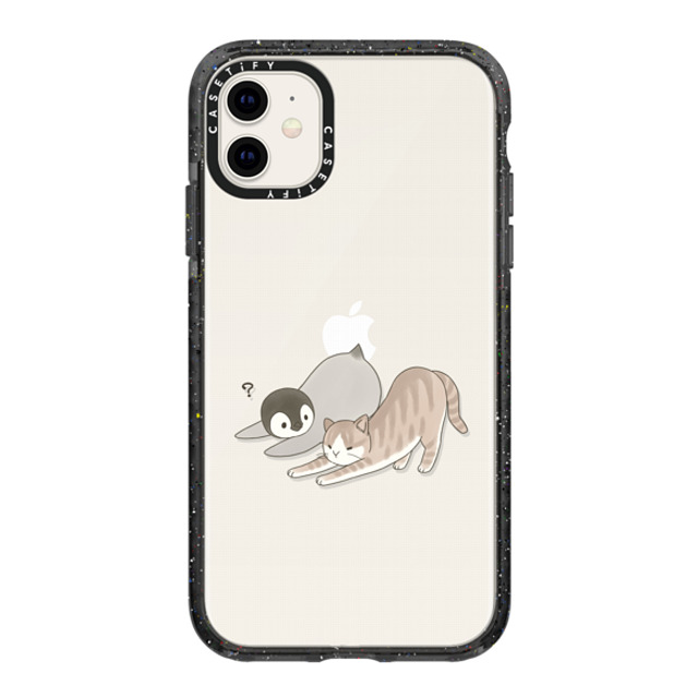 Sheba drawing x CASETiFY iPhone 11 ケース ブラック インパクトケース With a cat 3