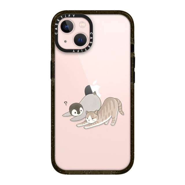 Sheba drawing x CASETiFY iPhone 13 ケース ブラック インパクトケース With a cat 3