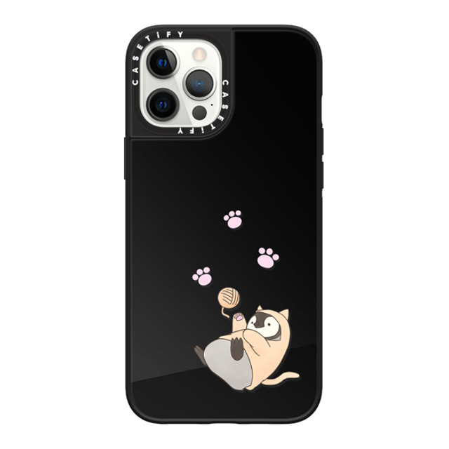 Sheba drawing x CASETiFY iPhone 12 Pro Max Case Cartoon Black on Black ミラーケース MagSafe対応 Meow Father's Day Sheba drawing x CASETiFY iPhone 12 Pro Max Case Cartoon Black on Black ミラーケース MagSafe対応 Meow Father's Day