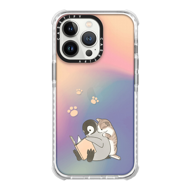 Sheba drawing x CASETiFY iPhone 13 Pro Case オーロラ (レインボー) ウルトラインパクトケース With a cat 2