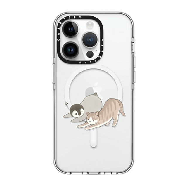 Sheba drawing x CASETiFY iPhone 14 Pro ケース クリア クリア ケース MagSafe対応 With a cat 3