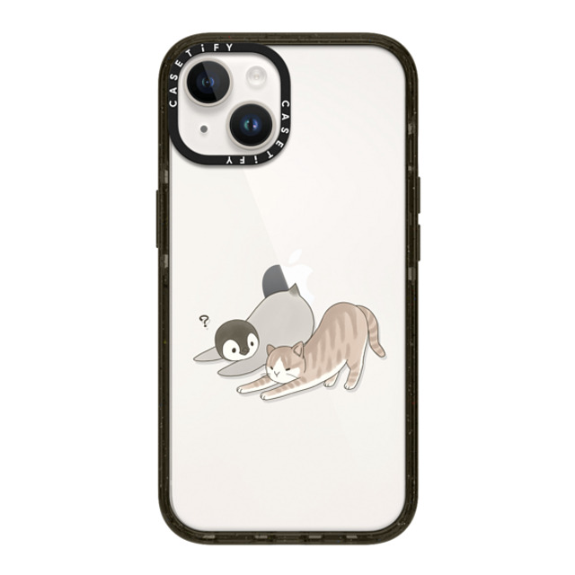 Sheba drawing x CASETiFY iPhone 14 ケース ブラック インパクトケース With a cat 3