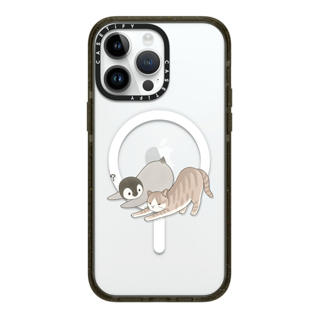 Sheba drawing x CASETiFY iPhone 14 Pro Max ケース ブラック インパクトケース MagSafe対応 With a cat 3