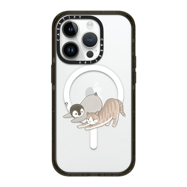 Sheba drawing x CASETiFY iPhone 14 Pro ケース ブラック インパクトケース MagSafe対応 With a cat 3