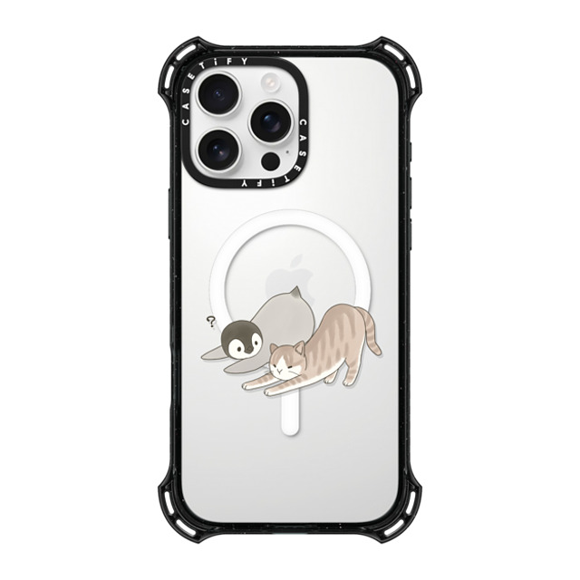 Sheba drawing x CASETiFY iPhone 16 Pro Max ケース ブラック バウンスケース With a cat 3