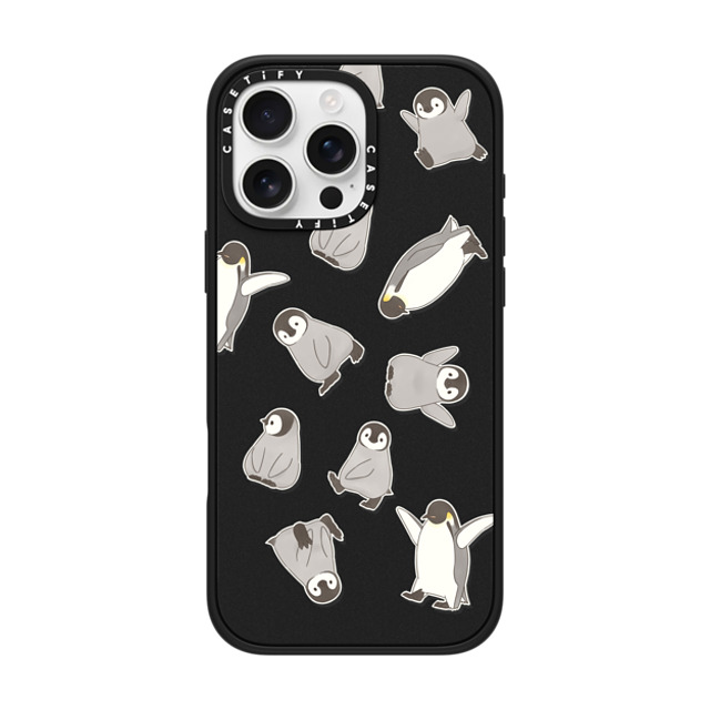 Sheba drawing x CASETiFY iPhone 16 Pro Max ケース Cartoon マットブラック インパクトケース MagSafe対応 Penguin sticker Back to School Sheba drawing x CASETiFY iPhone 16 Pro Max ケース Cartoon マットブラック インパクトケース MagSafe対応 Penguin sticker Back to School