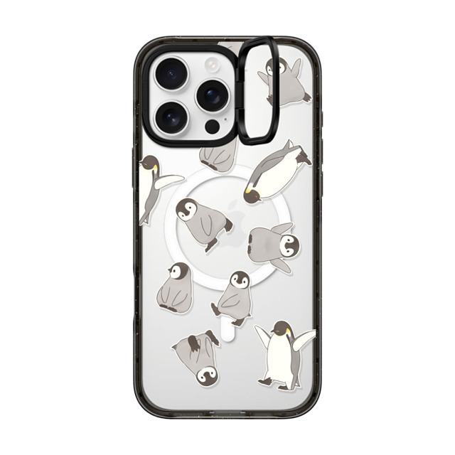 Sheba drawing x CASETiFY iPhone 16 Pro Max ケース Cartoon ブラック インパクトリングスタンドケース MagSafe対応 Penguin sticker Back to School Sheba drawing x CASETiFY iPhone 16 Pro Max ケース Cartoon ブラック インパクトリングスタンドケース MagSafe対応 Penguin sticker Back to School