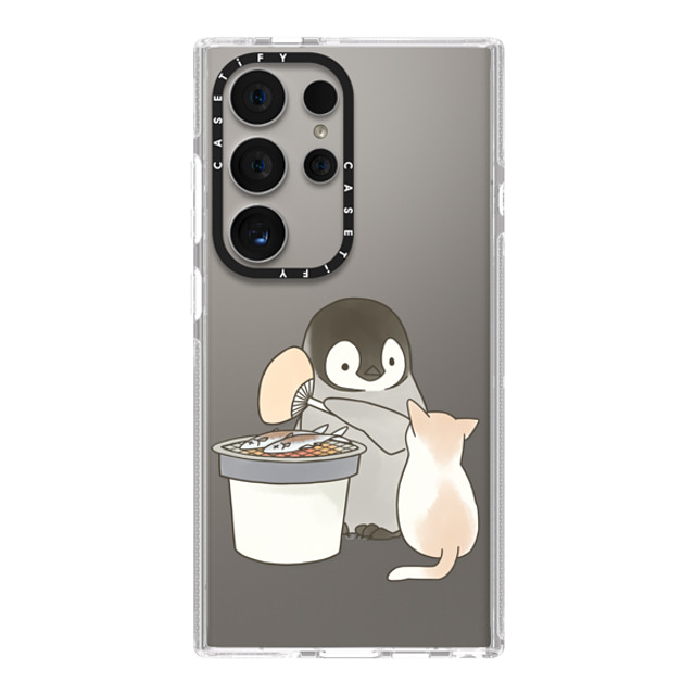 Sheba drawing x CASETiFY Galaxy S24 Ultra �P�[�X Cartoon �N���A �C���p�N�g �N���A�P�[�X With a Cat