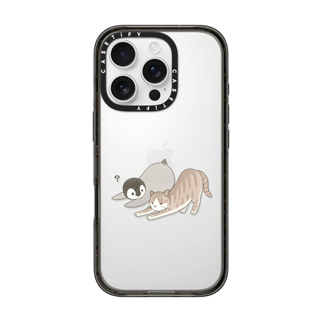 Sheba drawing x CASETiFY iPhone 16 Pro ケース ブラック インパクトケース With a cat 3