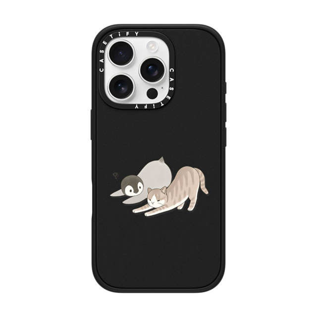 Sheba drawing x CASETiFY iPhone 16 Pro ケース マットブラック インパクトケース With a cat 3